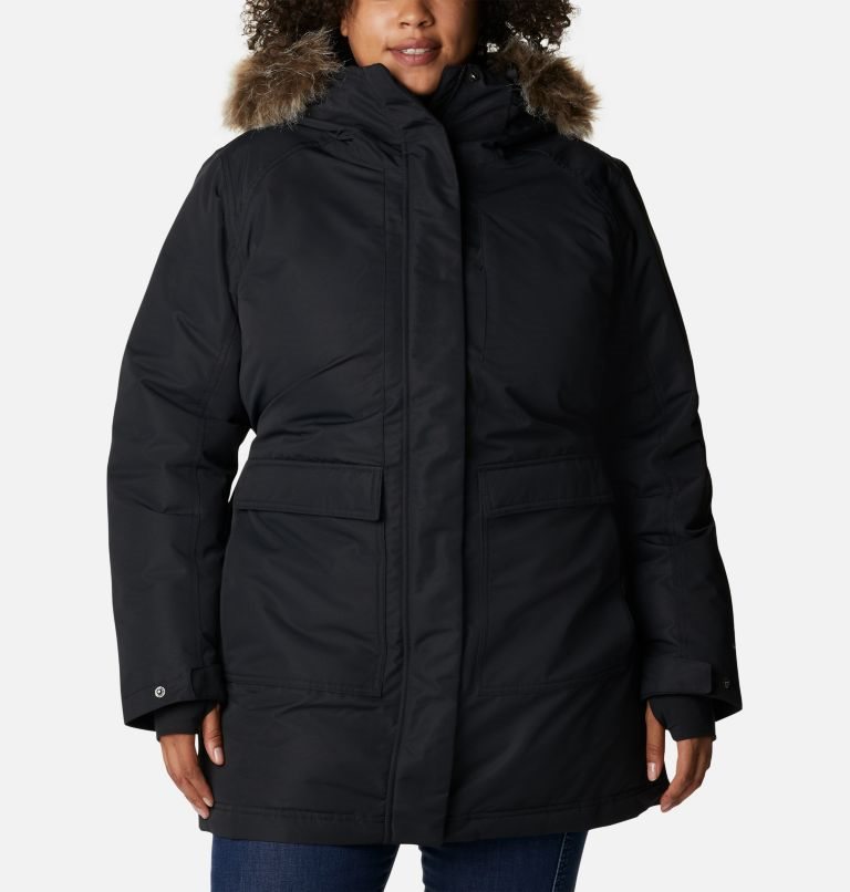 Women\'s Columbia Little Si Omni-Heat Infinity Insulated Parka Jackets Black | Plus Size CA-K46C3